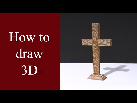 Comment dessiner 3D - Cross - Illusion anamorphique