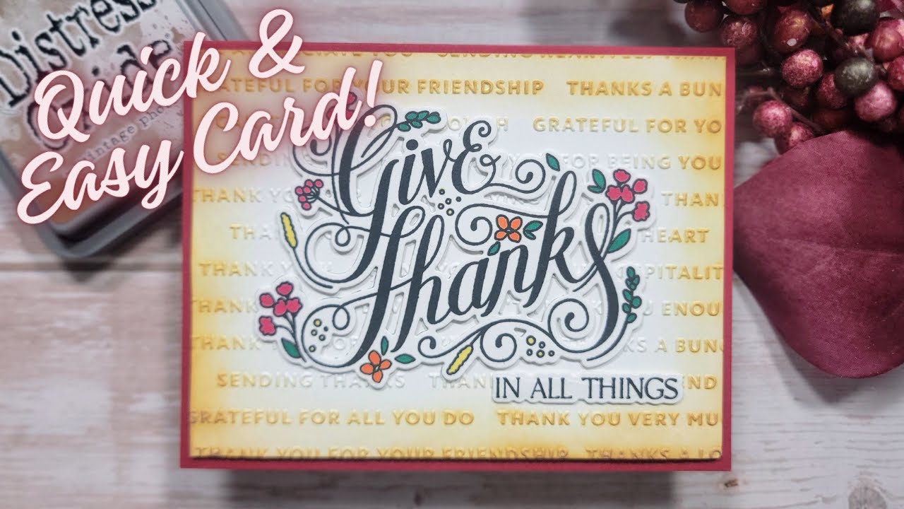 Quick & Easy DIY Thanksgiving Card | This took less than 30 mins!