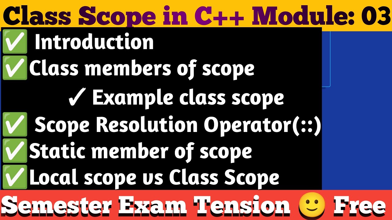 What is scope resolution? What is class scope in C++? ||Details ...