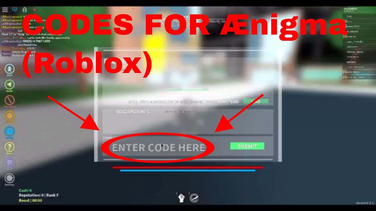 Codes Aenigma Roblox Youtube
