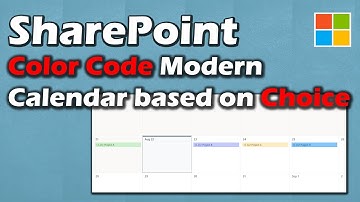 Modern Calendars Color Coded by Choices in SharePoint