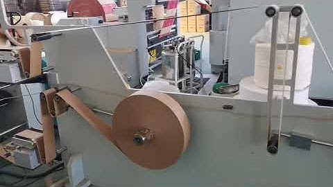 RZFD-330T，square bottom paper bag machine with twisted rope handle inline