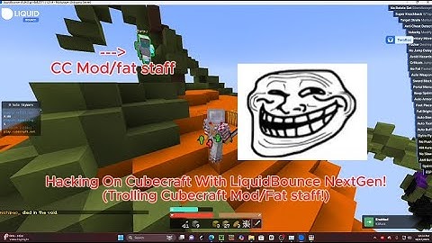 Hacking On Cubecraft With LiquidBounce NextGen! Trolling Cubecraft Mod/Fat staff for a little bit!