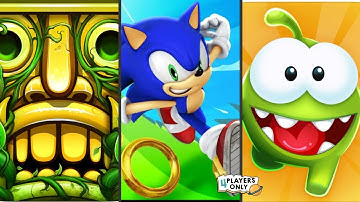 Temple Run 2 [EARTH DAY Map] VS SONIC DASH VS Om Nom: Run