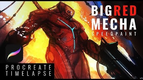 Drawing a sci-fi character in Procreate on ipad pro (old 2018 version)