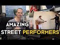 AMAZING STREET PERFORMERS - ROCK SINGER &#39;S REACTION