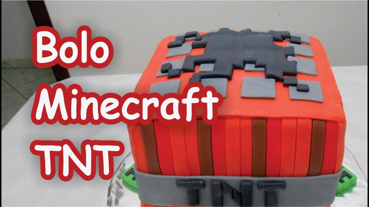 Bolo minecraft tnt verdadeiro e falso