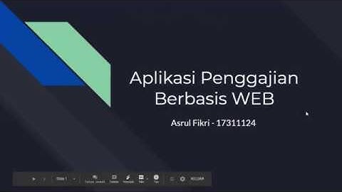 Aplikasi Penggajian Sederhana Berbasis Web  - Tugas Mata Kuliah Pemrograman WEB