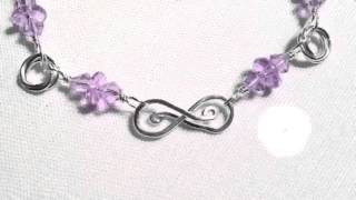 Alexandrite Color Changing Silver Mobius Chainmaille Bracelet