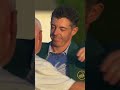 A special moment between father and son. #themasters