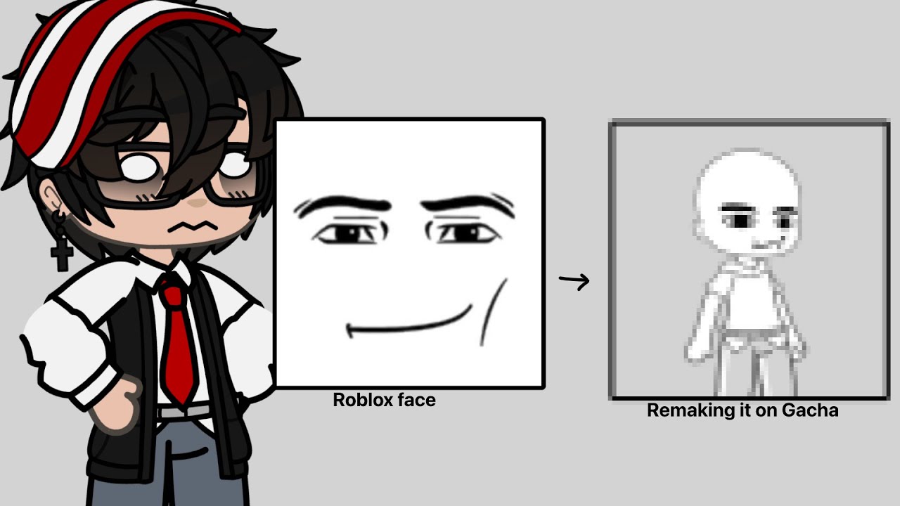 Making Roblox faces in Gacha club! (Part 3) 