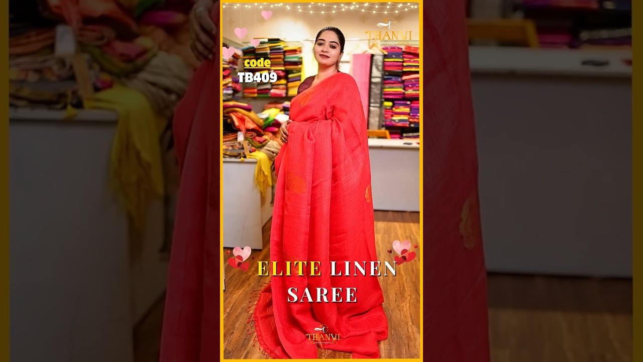 Elite Linen  Saree Collections | CODE:TB409 