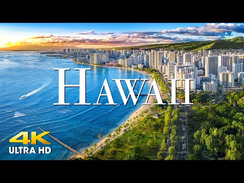 FLYING OVER HAWAII (4K UHD) - Relaxing Music Along With Beautiful Nature  Videos(4K Video Ultra HD) 