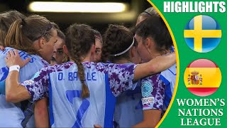 Sweden vs Spain 2-3 All Goals & Highlights || Women's Nations League 2023/24