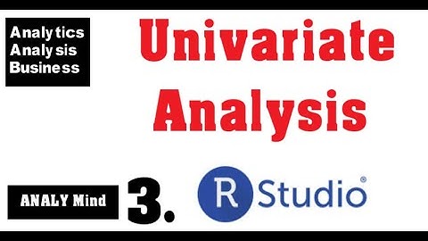Univariate analysis in R