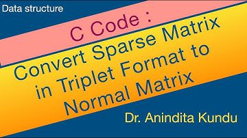 How to convert Sparse Matrix in Triplet format to Normal Matrix Format?
