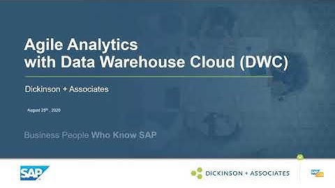[WEBINAR] Agile Analytics with SAP Data Warehouse Cloud (DWC)