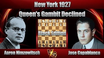Aaron Nimzowitsch vs Jose Capablanca | New York 1927 | Queen