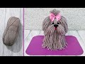 Как сделать собачку из пряжи/ниток 🐶 How to make a yarn/wool dog