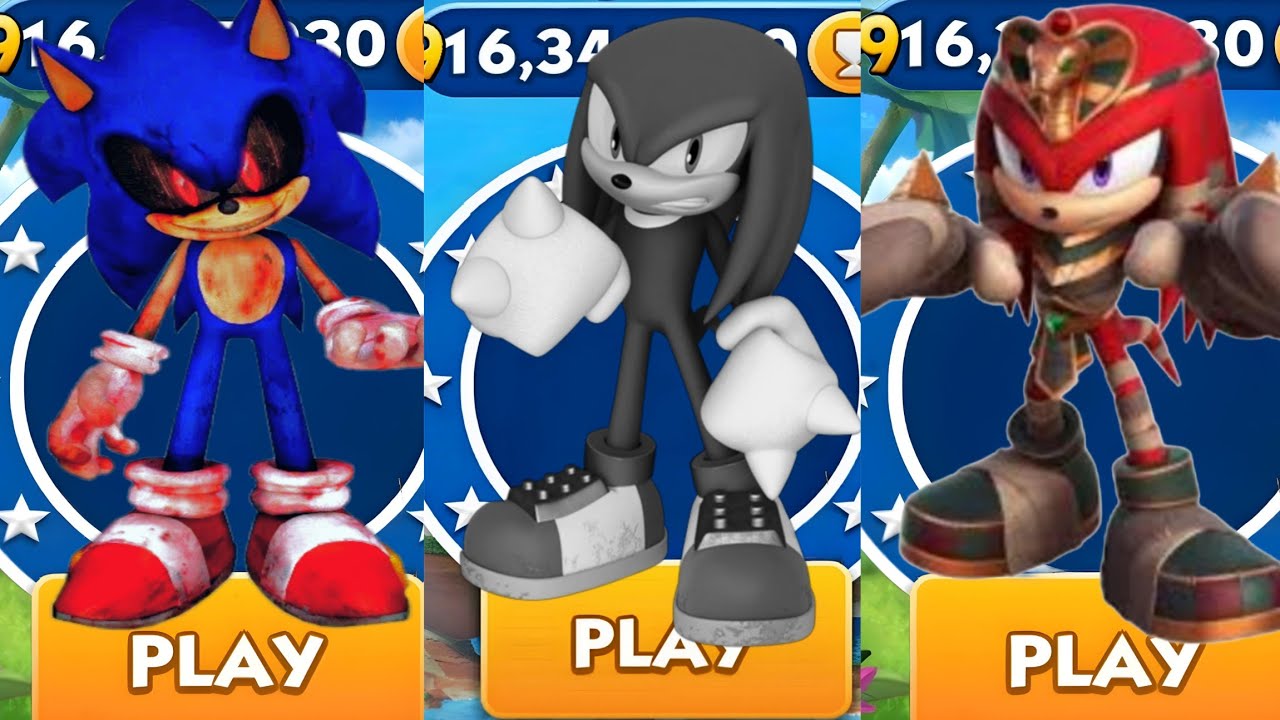 Sonic Dash - Sonic EXE VS Hyper Knuckles VS Mummy Knuckles _ Movie ...
