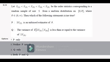 Question no. 14 Gate statistics 2021 solution
