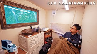 [Car camping in the forest] Relax in a quiet forest. 157