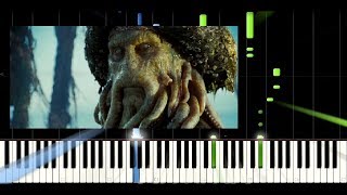 Pirates of the Caribbean - Davy Jones Theme - Piano EASY Tutorial - Synthesia