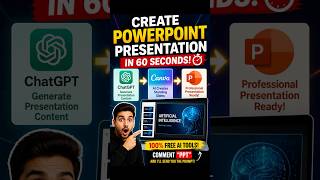 Create Professional PPTs in 60 Seconds 🤯 | ChatGPT + Canva AI #aitools #ai #youtubeshorts #techtips
