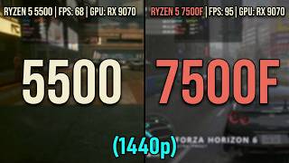 Ryzen 5 7500F vs 5500 | Which CPU Actually Handles the RX 9070 at 1440p?