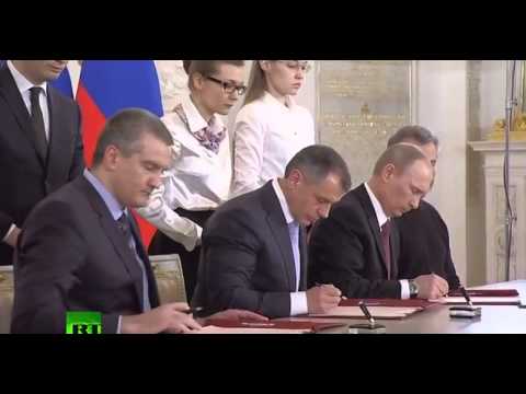 Договор о вхождении Крыма в состав России. Церемония подписания 18.03.2014