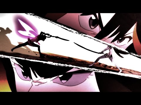 Kill la Kill - Kiryuin Satsuki vs Matoi Ryuko second Kamui fight 60fps FI - sub ESP & ENG