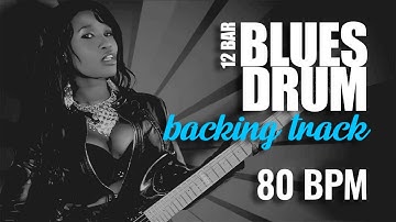 12 Bar Blues Drum Backing Track (80 BPM)