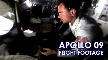 APOLLO 9 Crew Footage 2 (Speed Corrected, Stabilized) - 1969