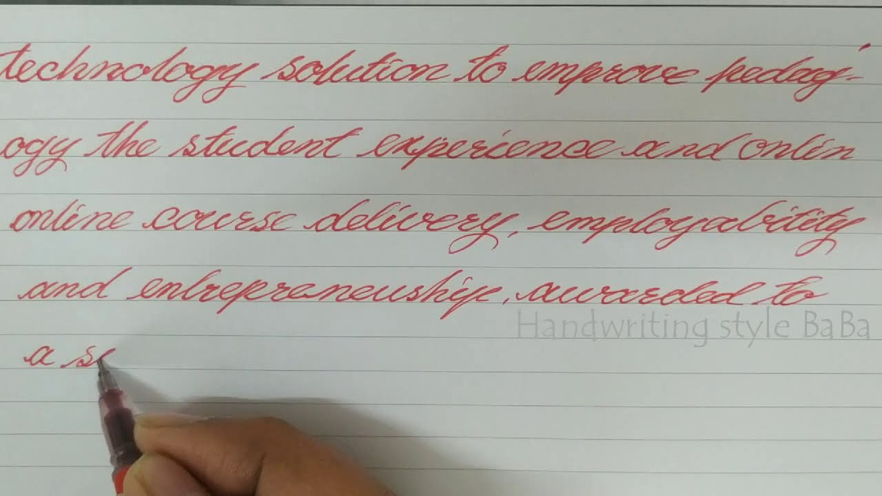 how to learn wonderful English handwriting [] good handwriting easy