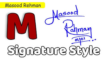 ✅ Masood Rehman Name Signature Request done