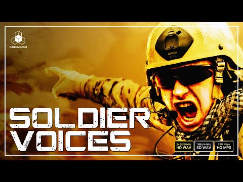 ARMY SOLDIERS! Military Battle Warrior Combat Voice Overs AAA Royalty Free Sound Library Audio Pack