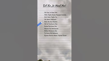 Thumbnail of Dil Ka Jo Haal Hai (Lyrics) - Shreya Ghoshal, Abhijeet Bhattacharya #songlyrics
