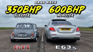 DAVID vs GOLIATH PT2..350HP DSG 2.0L MINI v 600HP MERC E63S AMG