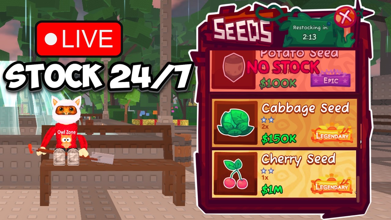 🔴 LIVE - Roblox Garden Horizons STOCK 24/7 | REALTIME