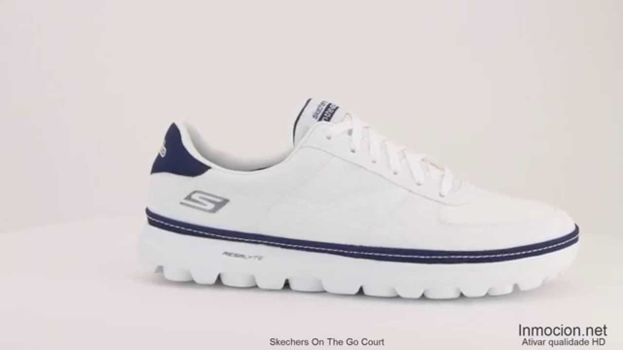 skechers on the go court white