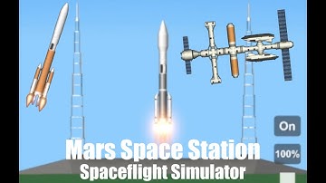 Building an Artificial Gravity Mars Space Station! Spaceflight Simulator Cinematic