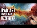 HOW TO PAINT A NEBULA - Apple Pencil drawing and painting tutorial on iPad pro in Procreate