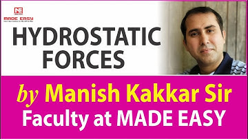 HYDROSTATIC FORCES | FM | CE/ME | by Manish Kakkar Sir | MADE EASY Faculty