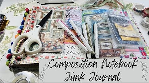 ✨Steps to layering Journal Pages, Journal with Me, Composition Notebook Junk Journal