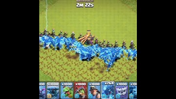 Electro Dragon Vs 1000 Hidden Tesla | Clash Of Clans #shorts #cocshorts