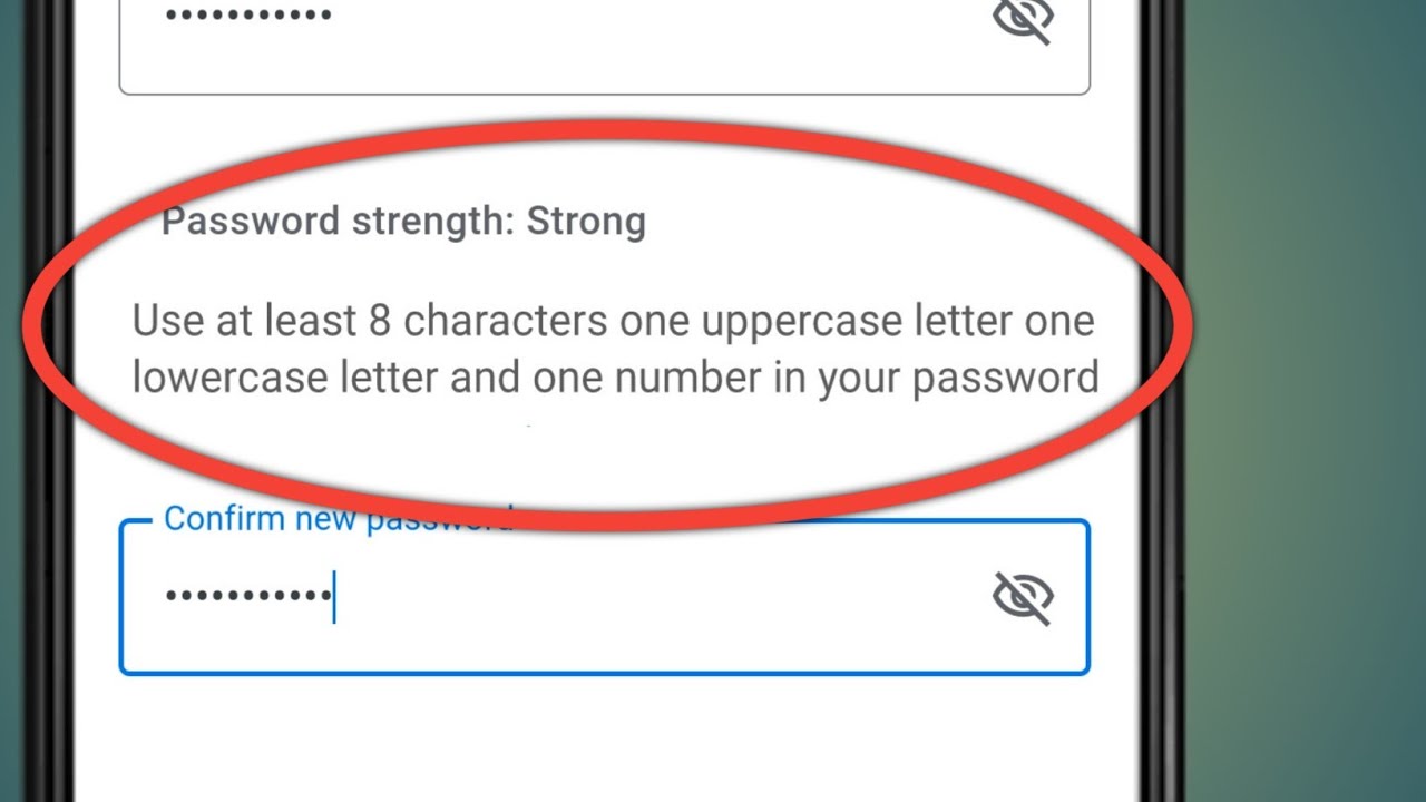 Upper And Lower Case Characters Password