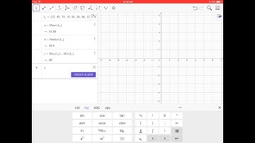 GeoGebra: Mean, Median, Mode Mean Abs. Dev.