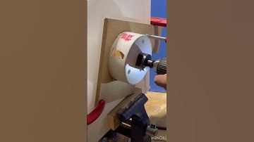 Another way to use hole saw when you can’t use a pilot bit. #holesaw #howto #rightway #diy #easy