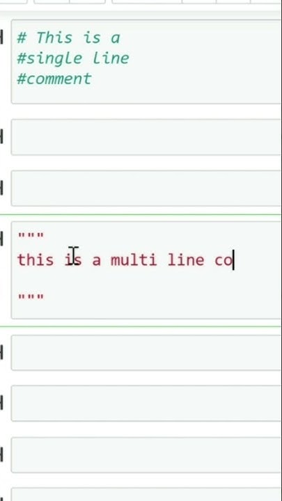Python: Single line and Multi line comments #Shorts - YouTube