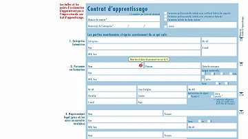 Comment remplir un contrat d'apprentissage ?